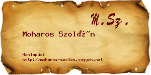 Moharos Szolón névjegykártya